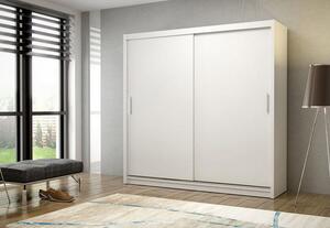 Šatníková skriňa s posuvnými dverami 180 cm TANIA 2 - biela