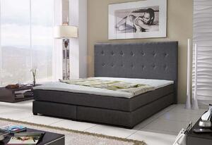 Čalúnená posteľ LOUS + matrac + rošt, 180x200 cm, biela