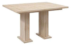 Rozkladací stôl BUTTER, 120-160x76x80 cm, biely lesk