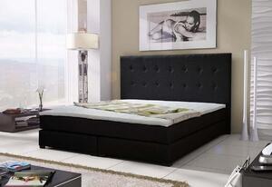 Čalúnená posteľ CRISTAL + matrac + rošt, 140x200 cm, sawana 14