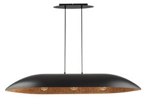Luster na lanku GONDOLA 3xE27/60W/230V čierna/medená