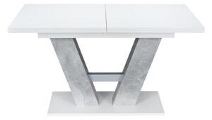 Rozkladací jedálenský stôl FELIKS biely / betón