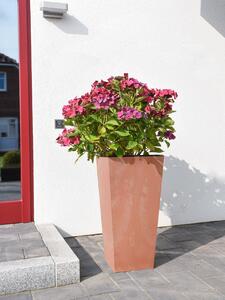 Urbi Square Beton Effect Vysoký kvetináč s vnútrom – terakotový 32,5 cm, Prosperplast