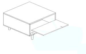 Konferenčný stolík LIVELO LL60, 60x49x60, buk pieskový/biely