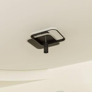 Lucande Tival LED stropné svietidlo hranaté, 34 cm, čierne