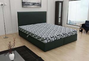 Manželská posteľ TOM vrátane matraca, 140x200, Dolaro 100 krémový/Siena 555