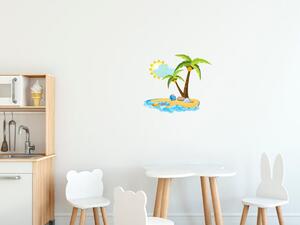 Nálepka na stenu pre deti Pláž s rybičkami Veľkosť: 10 x 10 cm