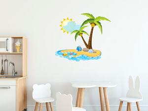 Nálepka na stenu pre deti Pláž s rybičkami Veľkosť: 10 x 10 cm