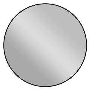 CERANO - Kúpeľňové zrkadlo Vado, kovový rám - čierna matná - Ø 60 cm