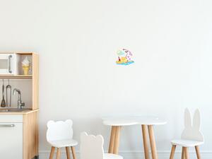 Nálepka na stenu pre deti Pláž s hračkami Rozmery: 100 x 100 cm