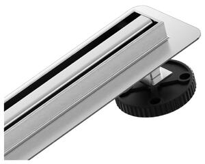 CERANO - Sprchový odtokový žľab Slim, sifón otočný 360 ° - nerez - DN40 - 64 cm