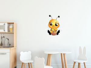 Nálepka na stenu pre deti Včielka s medom Veľkosť: 10 x 10 cm