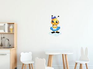 Nálepka na stenu pre deti Včielka v modrej sukni Veľkosť: 10 x 10 cm