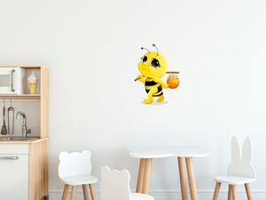 Nálepka na stenu pre deti Včielka a med Veľkosť: 10 x 10 cm