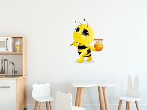 Nálepka na stenu pre deti Včielka a med Rozmery: 100 x 100 cm