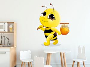 Nálepka na stenu pre deti Včielka a med Veľkosť: 10 x 10 cm
