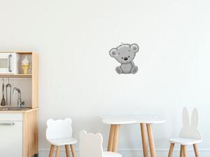Nálepka na stenu pre deti Veselý macko Veľkosť: 10 x 10 cm