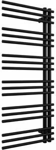CERANO - Kúpeľňový radiátor Burke - L/P - asymetrické pripojenie 50mm - 562W - čierna matná - 1200x500 mm