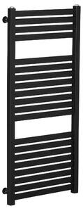 CERANO - Kúpeľňový radiátor Vincenzo - bočné pripojenie - 300W - čierna matná - 970x450 mm