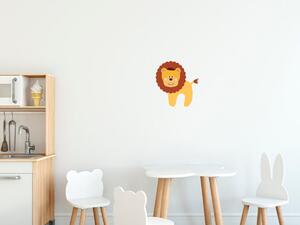 Nálepka na stenu pre deti Malý levík Veľkosť: 20 x 20 cm