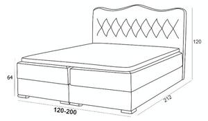 Čalúnená posteľ ALADIN + topper, 140x200, madryt 160
