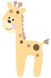 Nálepka na stenu pre deti Veselá žirafa Veľkosť: 20 x 20 cm