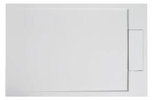 CERANO - Sprchová vanička obdĺžniková Loro - liaty mramor - biela matná - 120x80x3, 5 cm