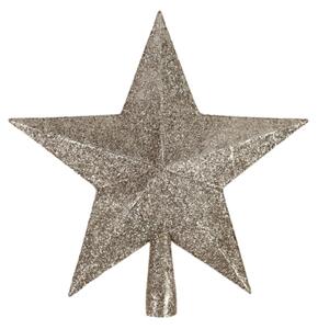 Špička na vianočný stromček hviezda GLIMORA 22 cm, zlatá