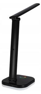 LED RGBW stmievateľná stolová lampa s bezdrôtovým nabíjaním LED/7W/5V USB čierna