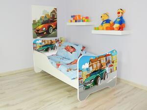 Detská posteľ s obrázkom 140x70 - Športiak (Detská posteľ Športiak 140x70 bez úložného priestoru)