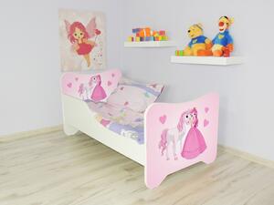Detská posteľ s obrázkom 160x80 - Princezná (Detská posteľ Princezná 160x80 bez úložného priestoru)