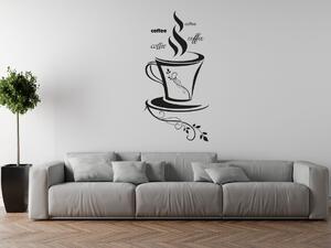Gario Nálepka na stenu Coffee Farba: Svetlozelená, Veľkosť: 50 x 100 cm