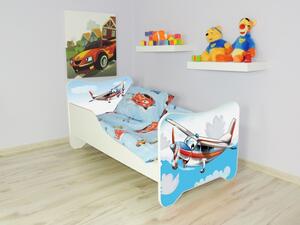 Detská posteľ s obrázkom 140x70 - Lietadlo (Detská posteľ Lietadlo 140x70 bez úložného priestoru)