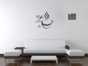 Nálepka na stenu Coffee Farba: Čierna-Matná, Rozmery: 100 x 100 cm