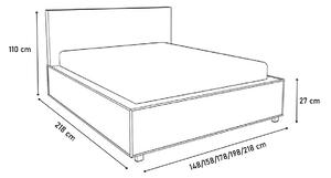 Čalúnená posteľ BORIS, 160x200, madryt 1100