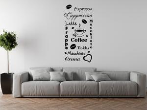 Nálepka na stenu Coffee Farba: Levanduľová, Rozmery: 50 x 100 cm