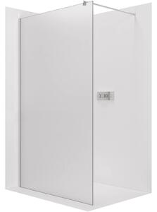 CERANO - Sprchová zástena Walk-in Onyx Round Ľ/P - 8 mm - guľatá vzpera - chróm, mliečne sklo - 30x200 cm
