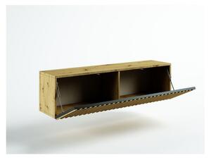 Závesná horizontálna skrinka 150 cm TAMIKA - dub artisan / čierna