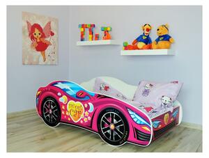 Detská posteľ Racing ružový 140x70 (Detská posteľ Racing ružový 140x70 bez úložného priestoru)