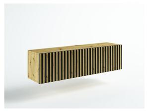Závesná horizontálna skrinka 150 cm TAMIKA - dub artisan / čierna