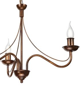Luster na reťazi ANTON 3xE14/15W/230V bronzový