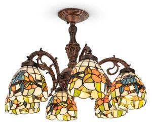 Brilagi - Tiffany vitračný prisadený luster JUNGLE 6xE27/60W/230V priemer 60 cm