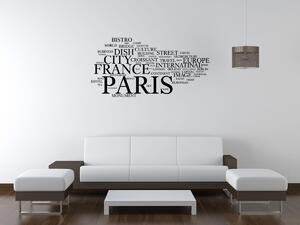 Nálepka na stenu Paríž Farba: Čierna-Matná, Rozmery: 100 x 50 cm