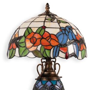 Brilagi - Tiffany vitrážová stolová lampa JUNGLE 1xE27/60W/230V + 1xE14/40W