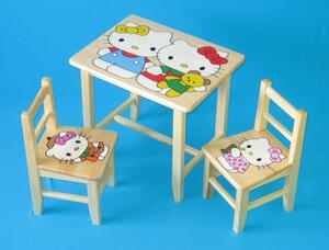 Detský Stôl s stoličkami Kitty + malý stolček zadarmo !! (+ Malý stolček zadarmo !!)