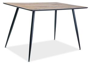 Jedálenský stôl ROMULUS, 120x75x80, dub/čierna
