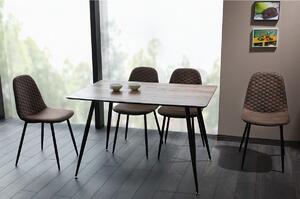 Jedálenský stôl ROMULUS, 120x75x80, dub/čierna