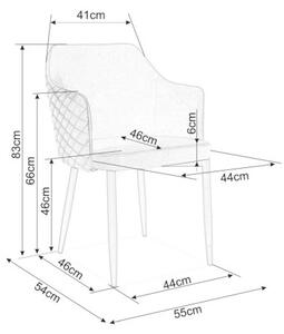 Jedálenská stolička ASTY, 84x46x46, sivá