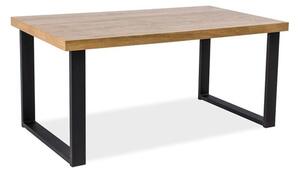 Jedálenský stôl HUMBERTO, 120x78x80, dub/čierna