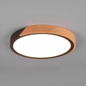 Stropné LED svetlo Jano, Ø 31,5 cm, 3 000K, čierna